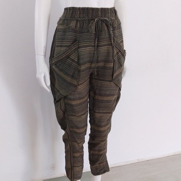 BNWT Free People (XS) Green Joggers Size UK 6 8 EU 34 36 Lounge Casual Trousers - Picture 6 of 9